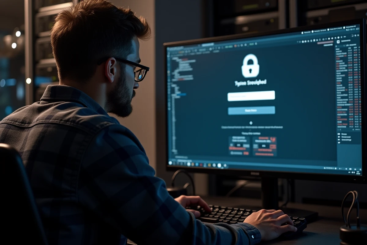 Un homme se connectant à YggTorrent, le tracker semi-privé francophone de référence